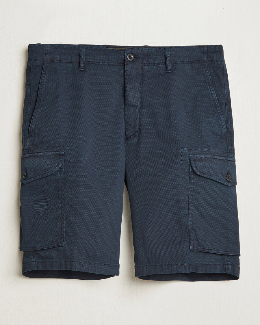 Men | Shorts | Incotex | Cotton Cargo Shorts Navy