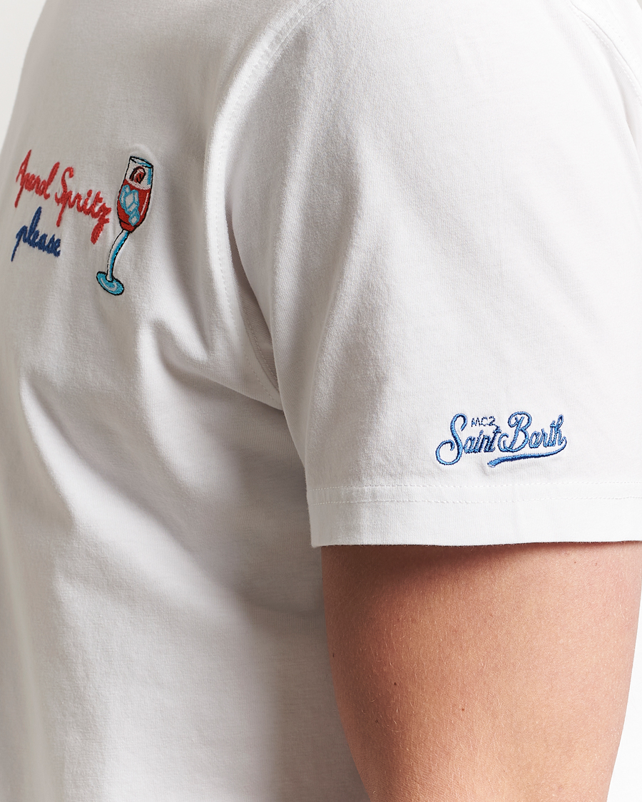 Men | T-Shirts | MC2 Saint Barth | Printed Cotton T-Shirt Spritz Please
