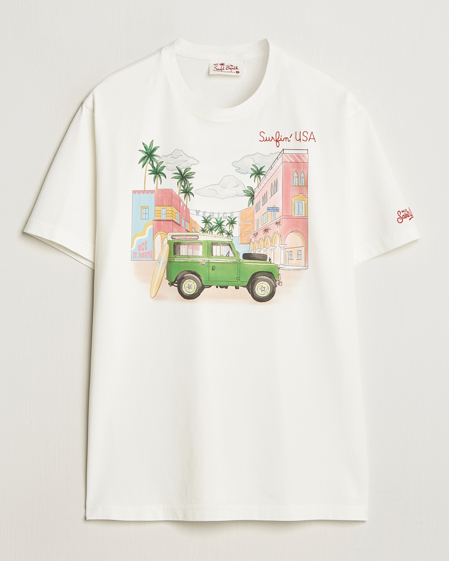 Men | T-Shirts | MC2 Saint Barth | Printed Cotton T-Shirt Surfing USA