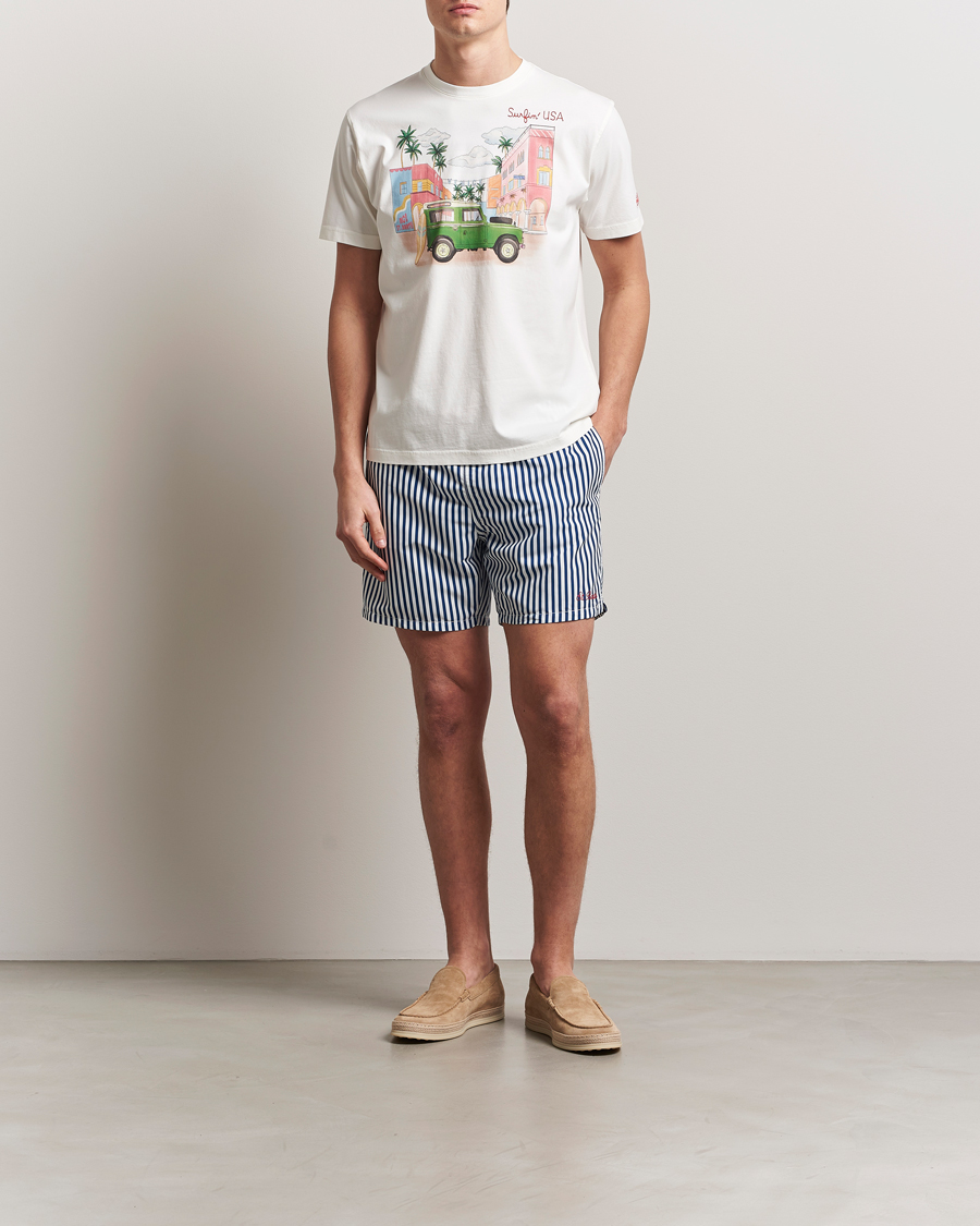 Men | T-Shirts | MC2 Saint Barth | Printed Cotton T-Shirt Surfing USA