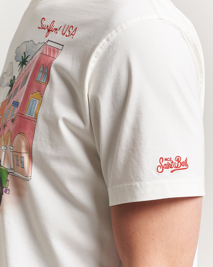 Men | T-Shirts | MC2 Saint Barth | Printed Cotton T-Shirt Surfing USA