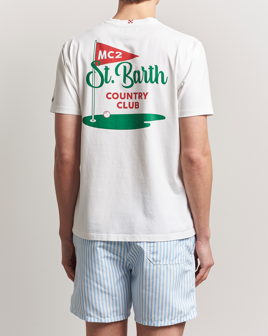 Men | T-Shirts | MC2 Saint Barth | Printed Cotton T-Shirt Country Golf