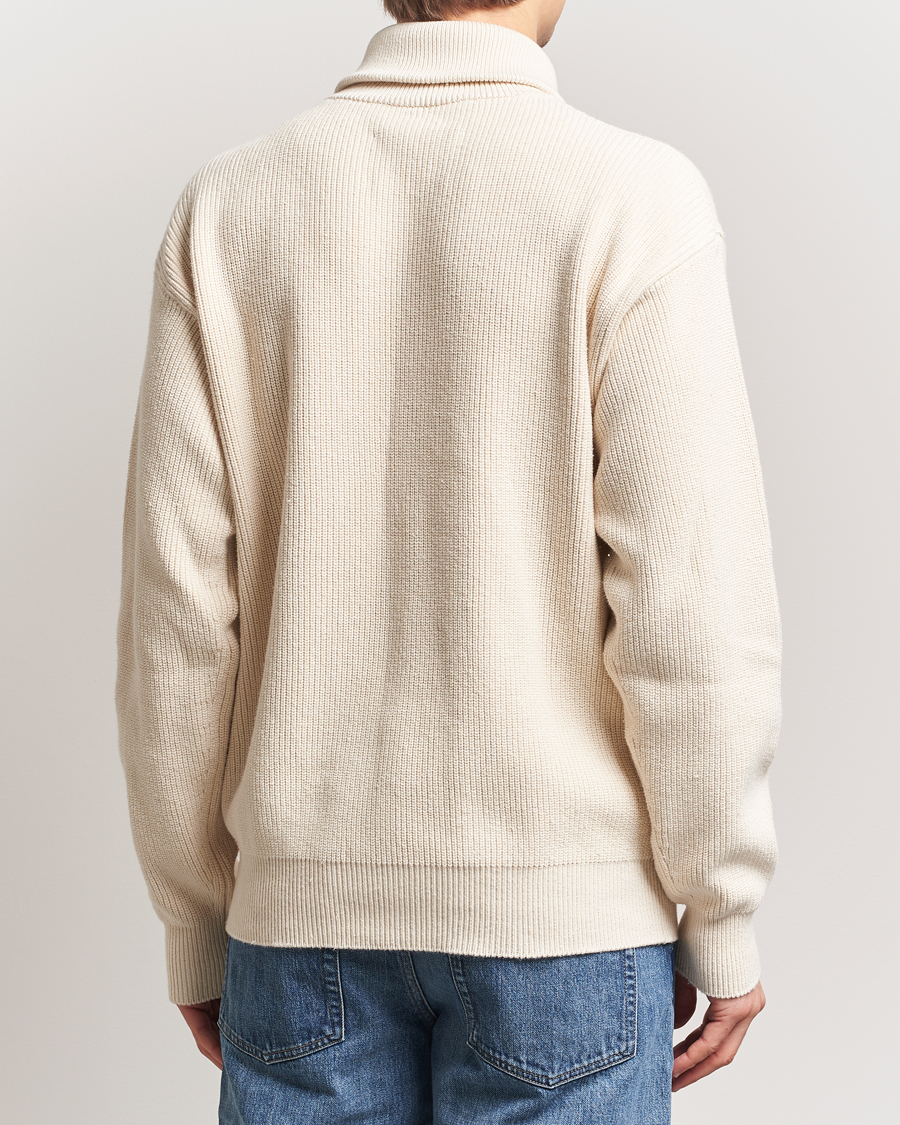Men | Sweaters & Knitwear | Jil Sander | Rib Full Zip Cardigan Porcelain