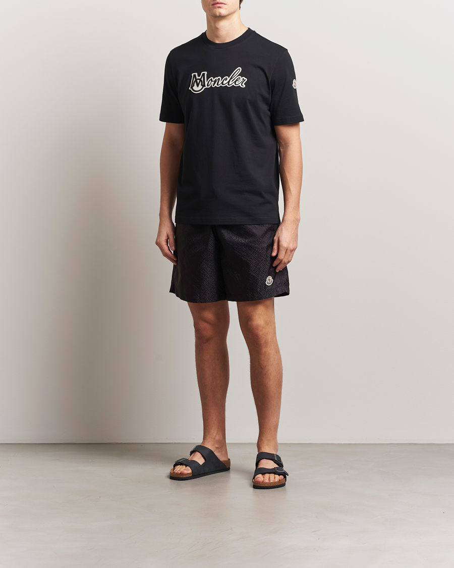 Men | Swimwear | Moncler | Monogram Swim Shorts Black