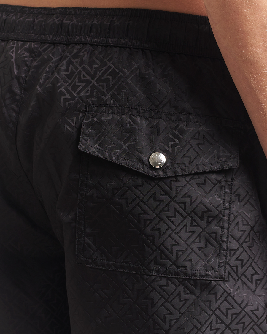 Men | Swimwear | Moncler | Monogram Swim Shorts Black