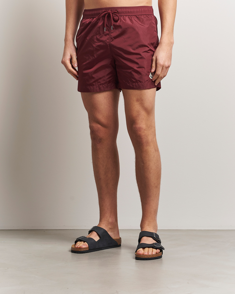 Men | Swimwear | Moncler | Nylon Swim Shorts Burgundy
