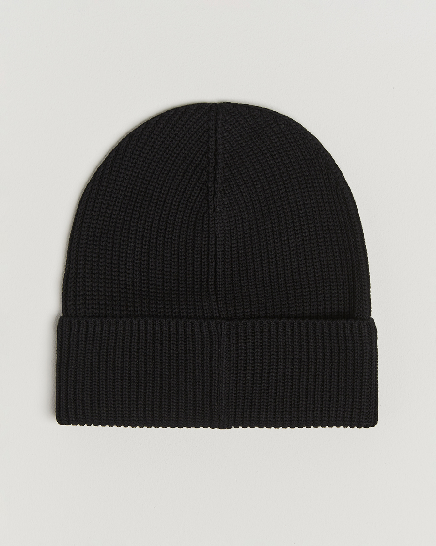 Men | Beanies | Moncler | Ribbed Wool Beanie Black