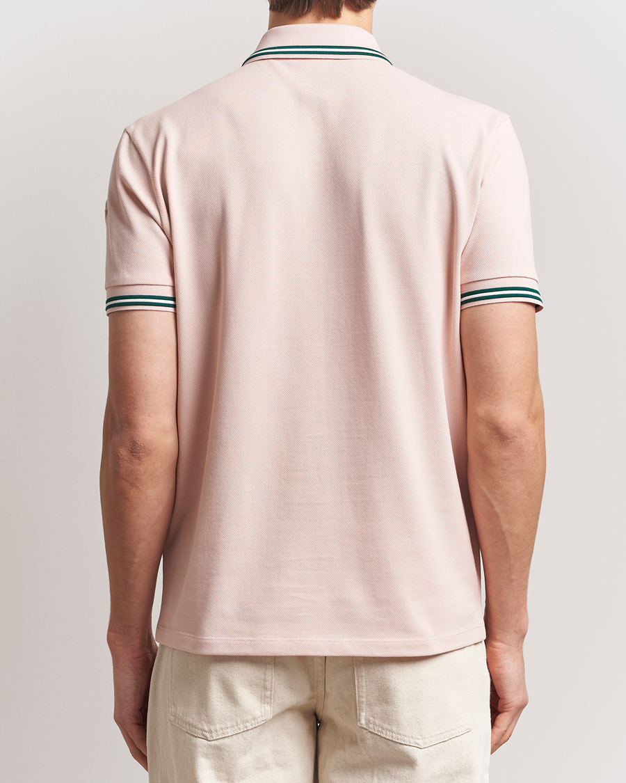 Men | Polo Shirts | Moncler | Contrast Rib Polo Pink