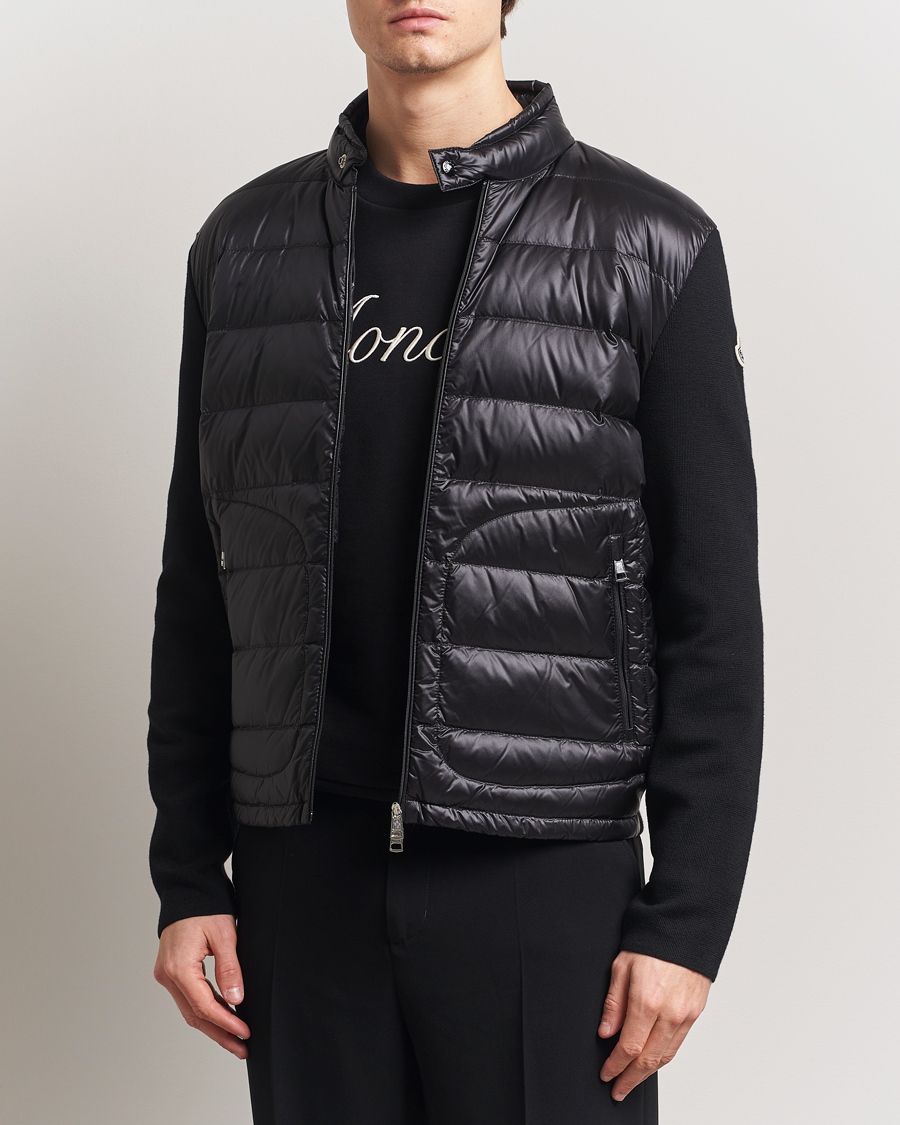 Men | Sweaters & Knitwear | Moncler | Hybrid Zip Cardigan Black