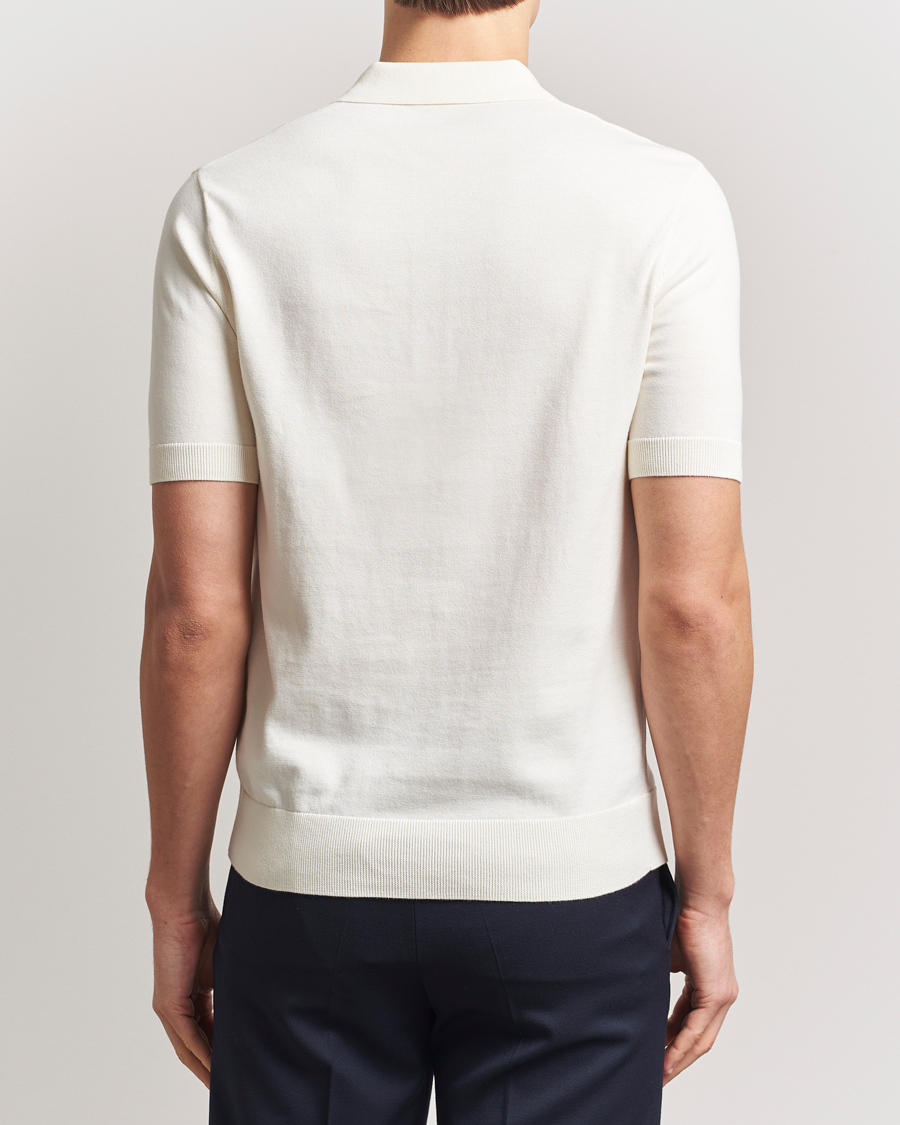 Men | Polo Shirts | Fred Perry | Paneled Knitted Polo Light Ecru