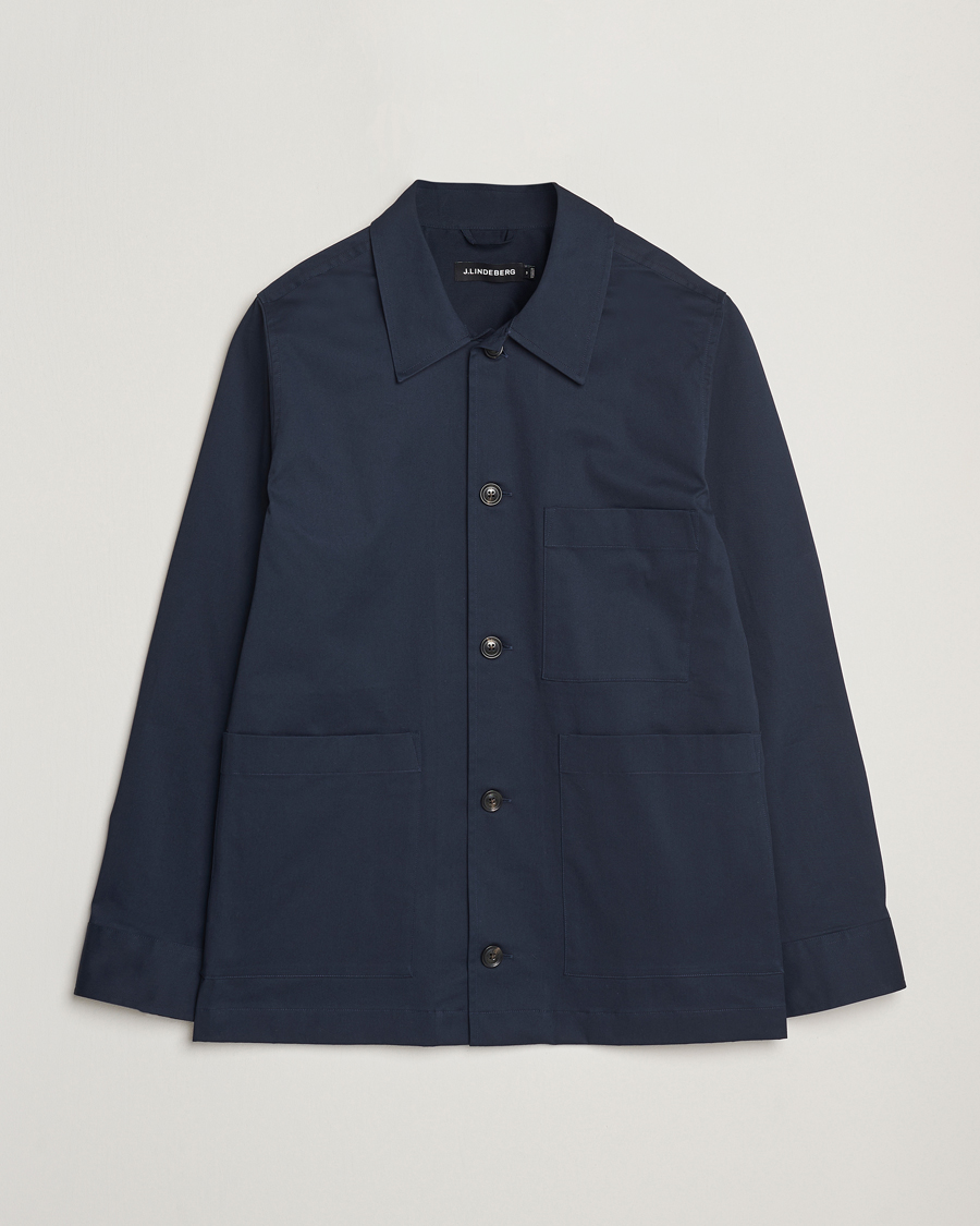 Men | Shirts | J.Lindeberg | Easton Cotton Overshirt Navy