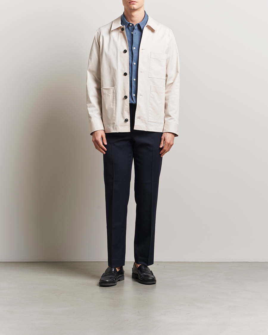 Men | Shirts | J.Lindeberg | Easton Cotton Overshirt Moonbeam