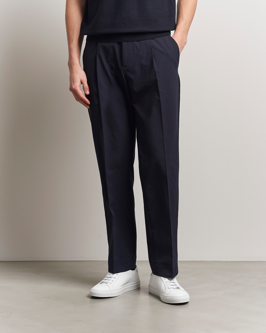 Men | Trousers | J.Lindeberg | Jun Oxy Tech Stretch Pants Navy