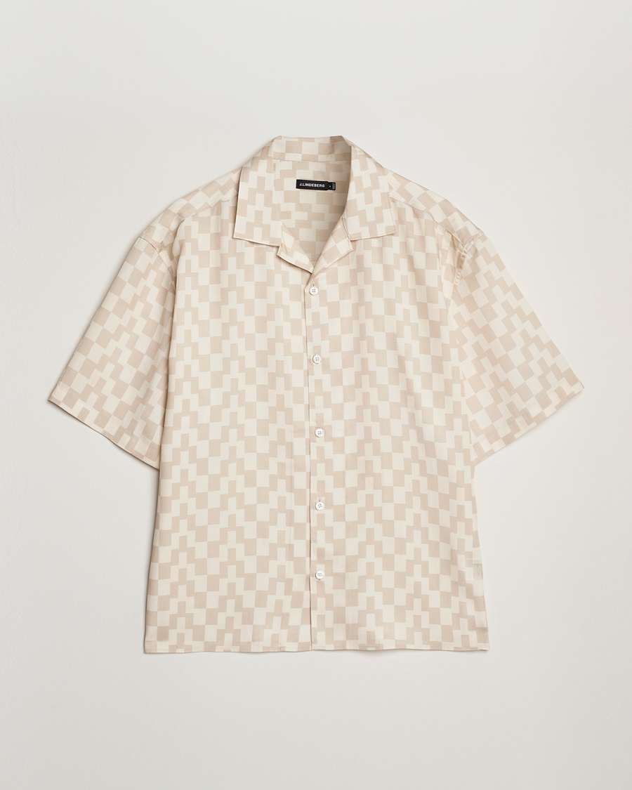 Men | Shirts | J.Lindeberg | Ellis Stack Bridge Print Shirt Moonbeam