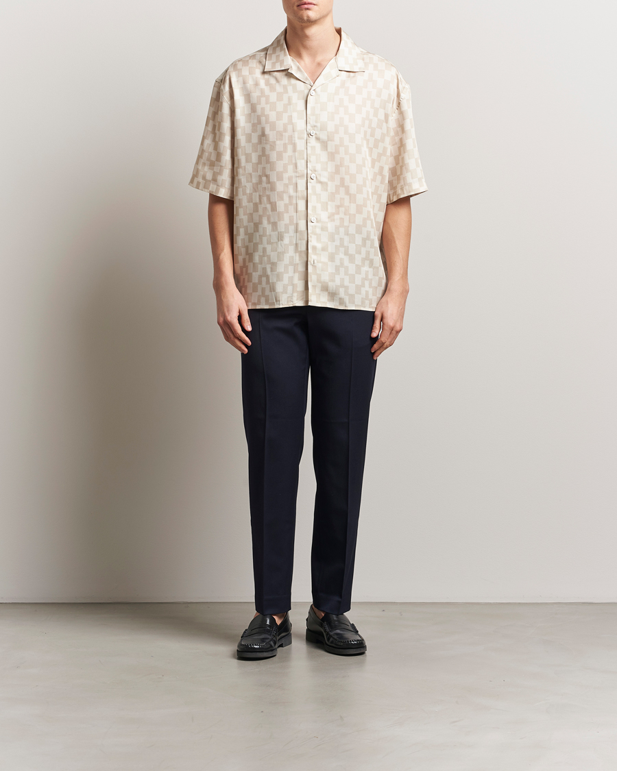 Men | Shirts | J.Lindeberg | Ellis Stack Bridge Print Shirt Moonbeam
