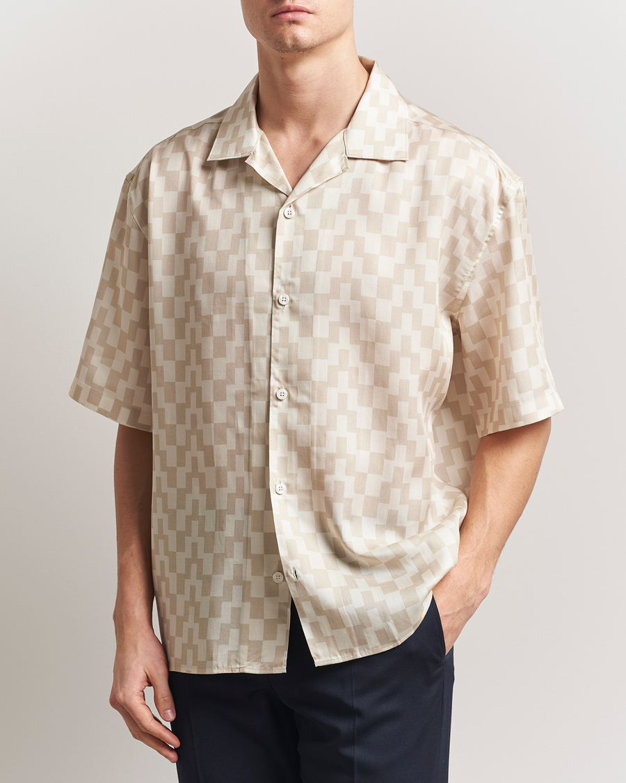 Men | Shirts | J.Lindeberg | Ellis Stack Bridge Print Shirt Moonbeam