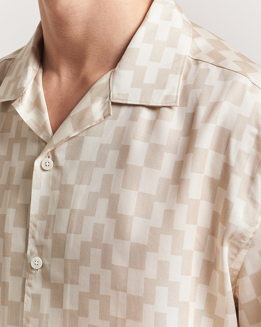 Men | Shirts | J.Lindeberg | Ellis Stack Bridge Print Shirt Moonbeam