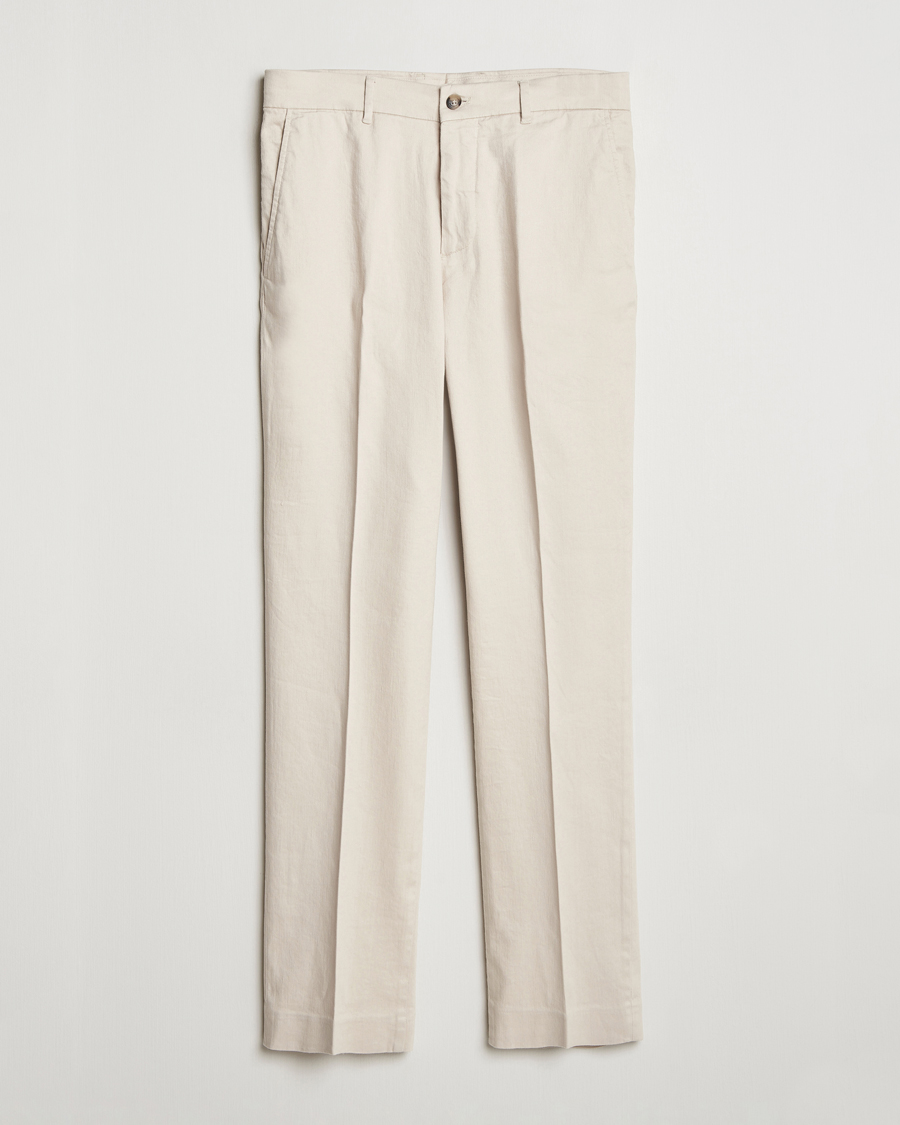 Men | Trousers | J.Lindeberg | Lois Linen Stretch Pants Moonbeam