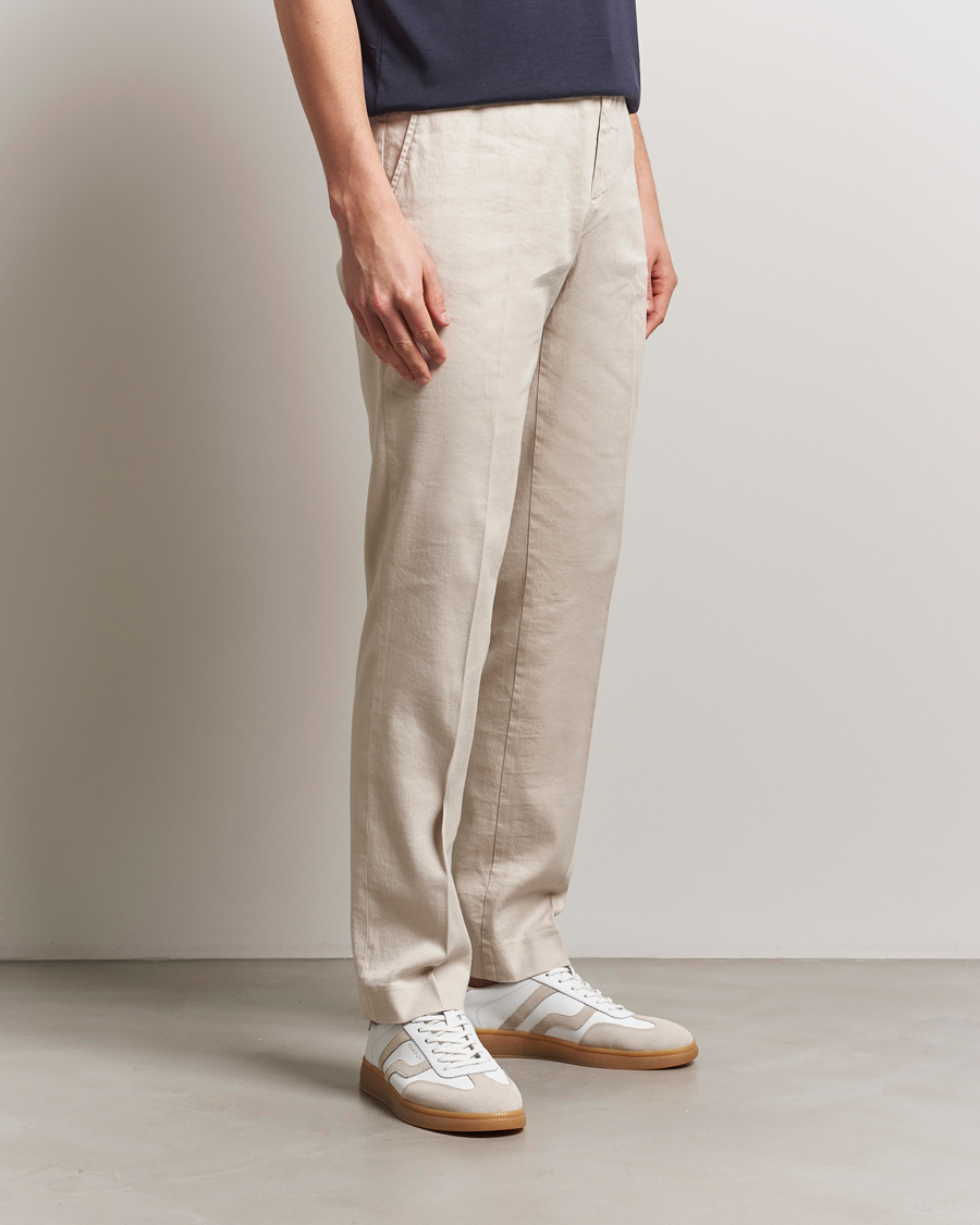 Men | Trousers | J.Lindeberg | Lois Linen Stretch Pants Moonbeam