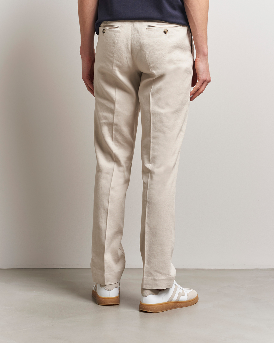 Men | Trousers | J.Lindeberg | Lois Linen Stretch Pants Moonbeam