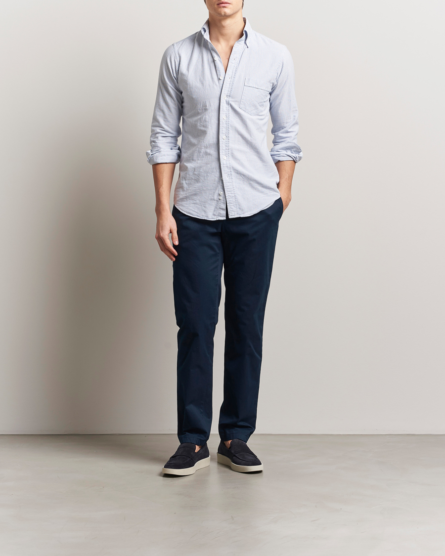 Men | Trousers | J.Lindeberg | Ched Cloud Satin Pants Navy