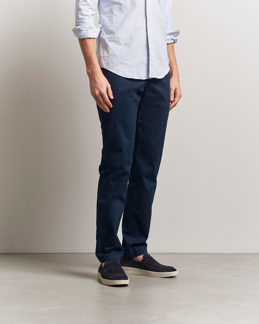 Men | Trousers | J.Lindeberg | Ched Cloud Satin Pants Navy