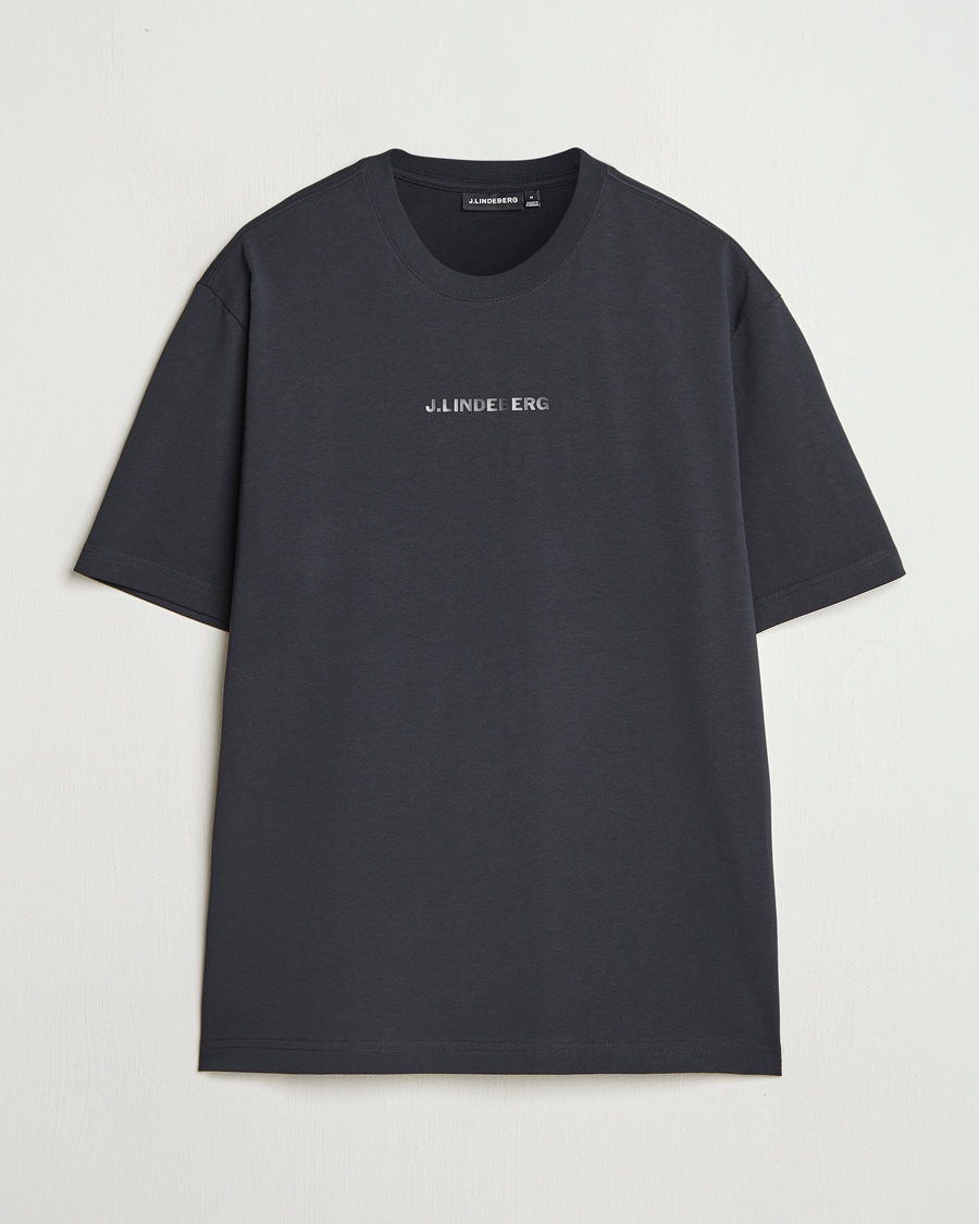Men | T-Shirts | J.Lindeberg | Hale Heavy Logo T-Shirt Black