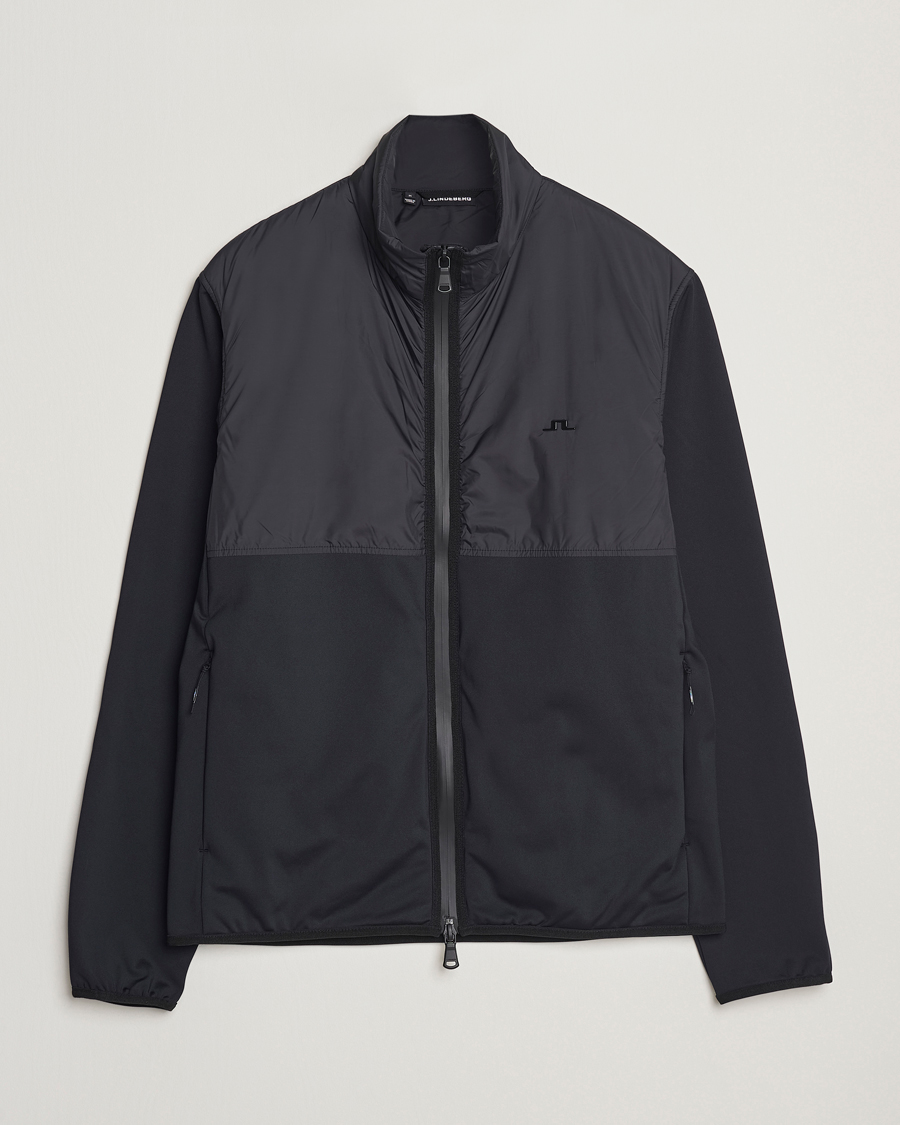 Men | Sweaters & Knitwear | J.Lindeberg | Dalin Hybrid Jacket Black