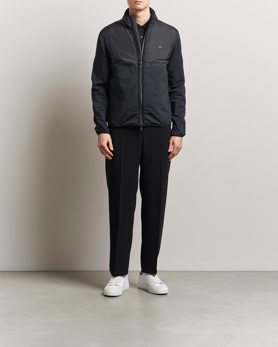 Men | Sweaters & Knitwear | J.Lindeberg | Dalin Hybrid Jacket Black