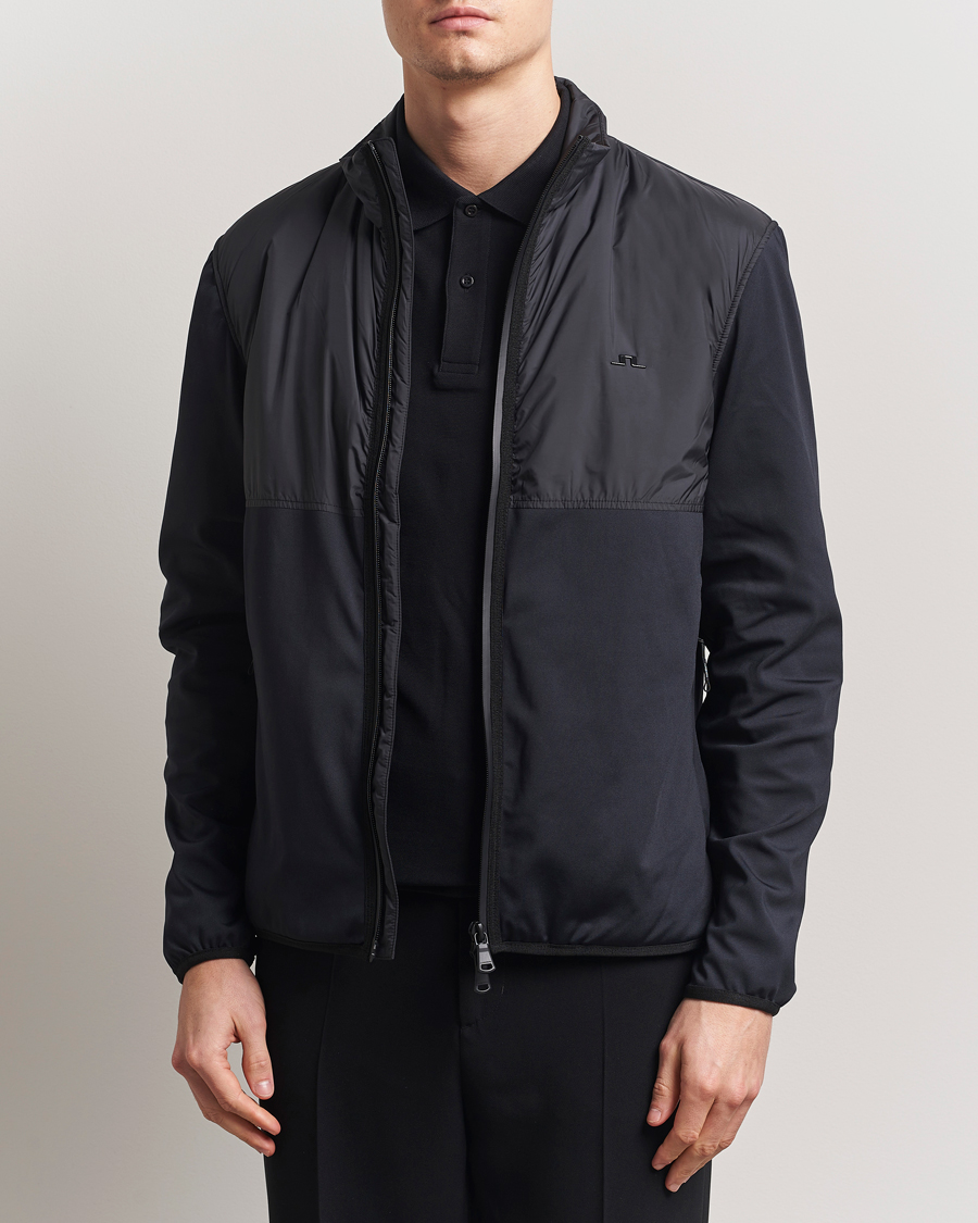 Men | Sweaters & Knitwear | J.Lindeberg | Dalin Hybrid Jacket Black