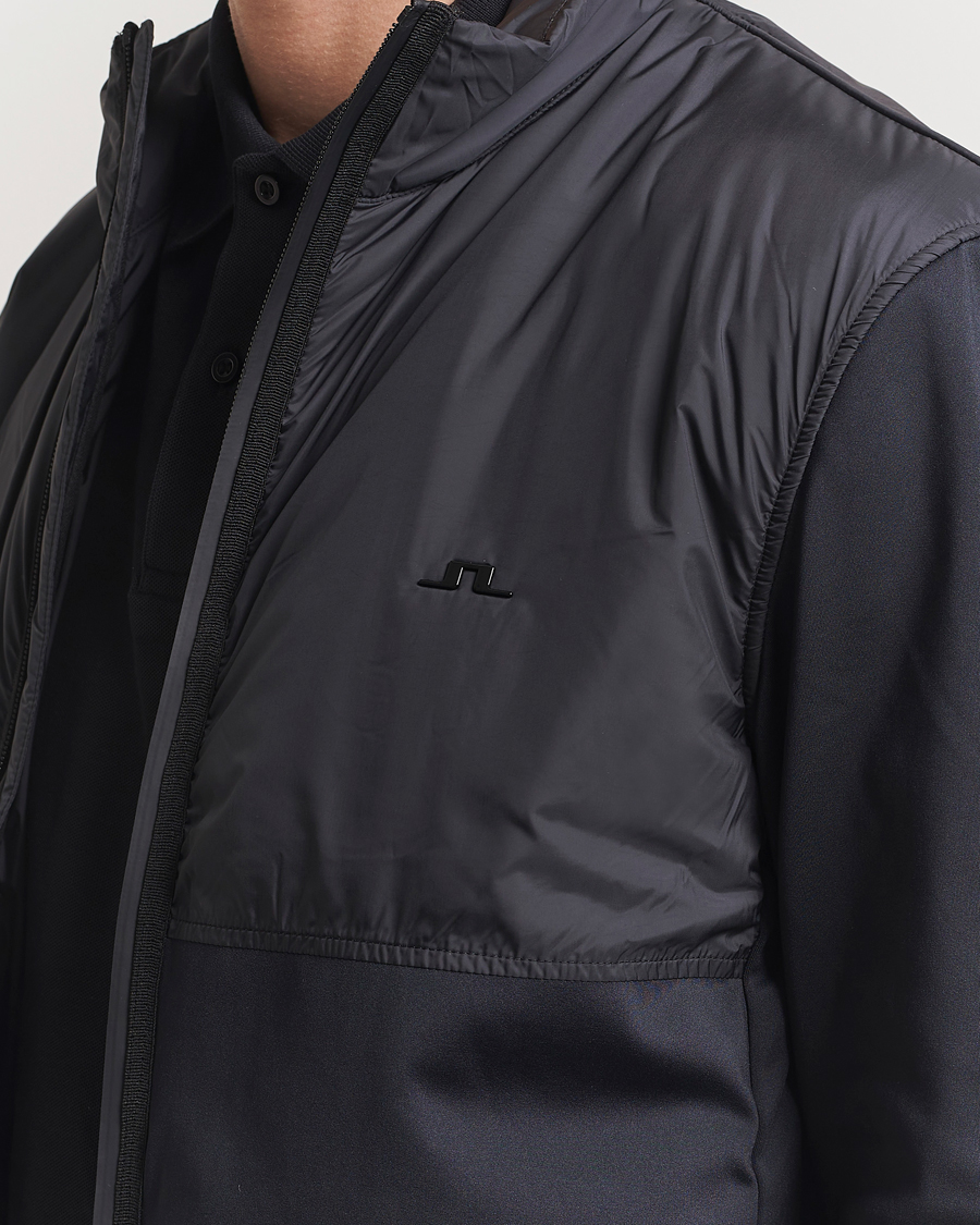 Men | Sweaters & Knitwear | J.Lindeberg | Dalin Hybrid Jacket Black