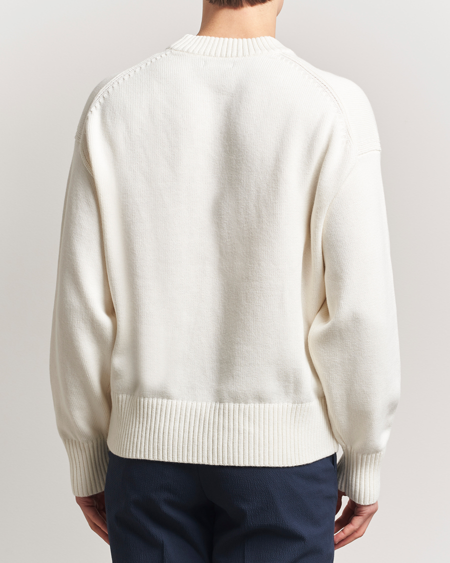 Men | Sweaters & Knitwear | J.Lindeberg | Eddy Cotton/Wool Crewneck White