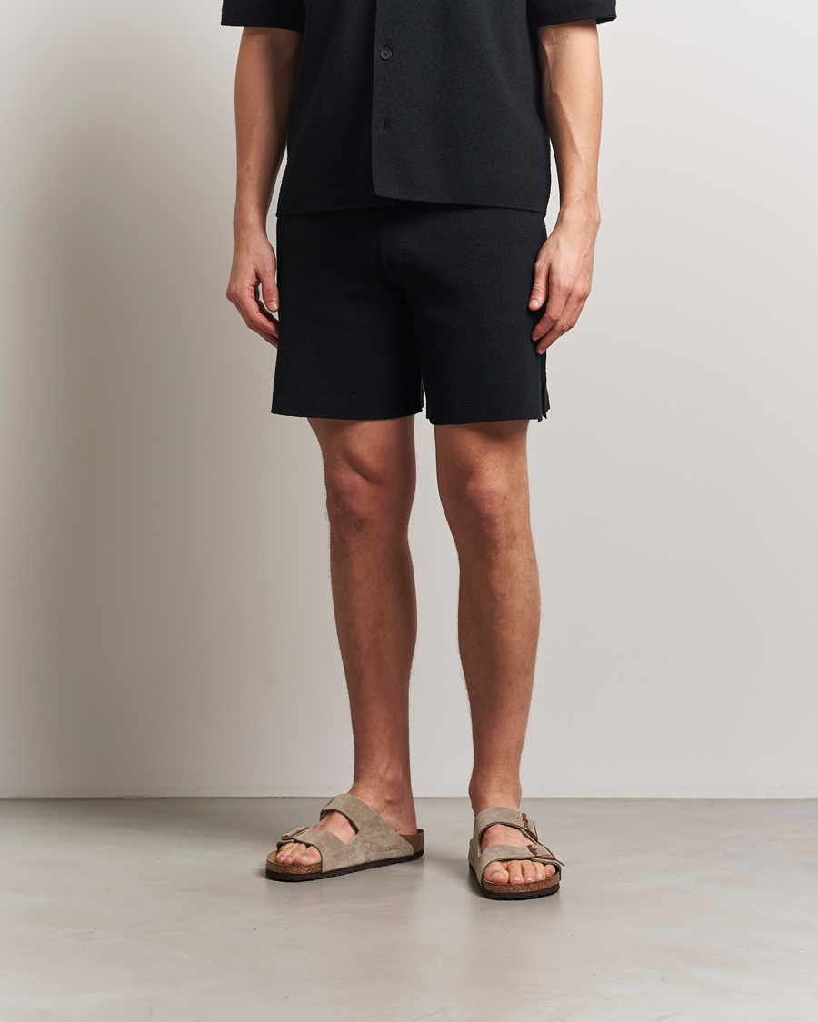 Men | Shorts | J.Lindeberg | Simon Knitted Boucle Shorts Black