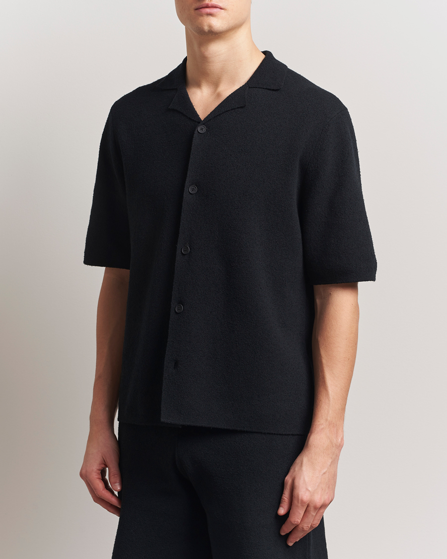 Men | Shirts | J.Lindeberg | Sal Knitted Boucle Shirt Black