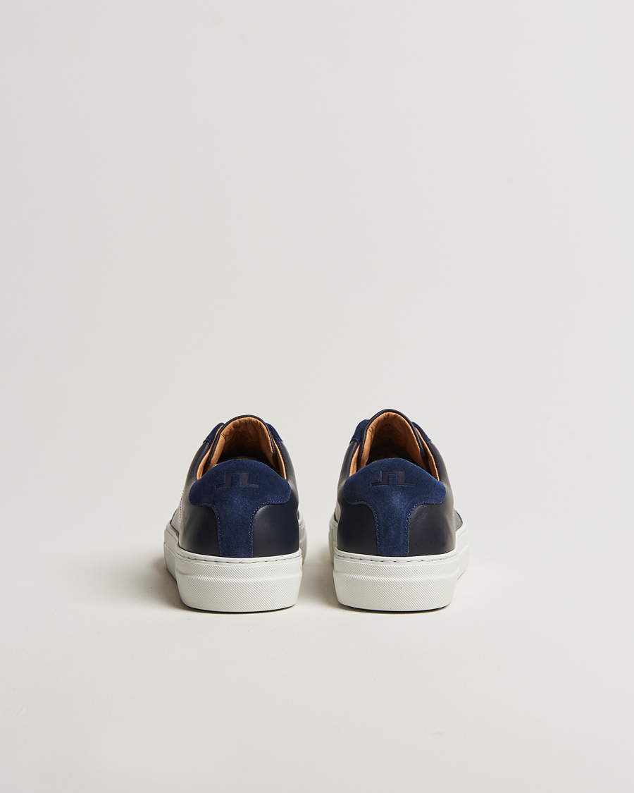 Men | Sneakers | J.Lindeberg | Art Signature Leather Sneaker Navy