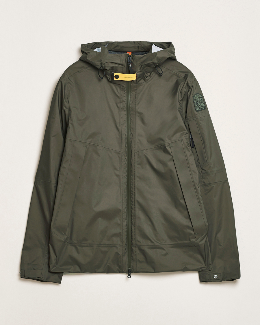 Men | Coats & Jackets | Parajumpers | Aso Rain Hooded Jacket Dark Mud