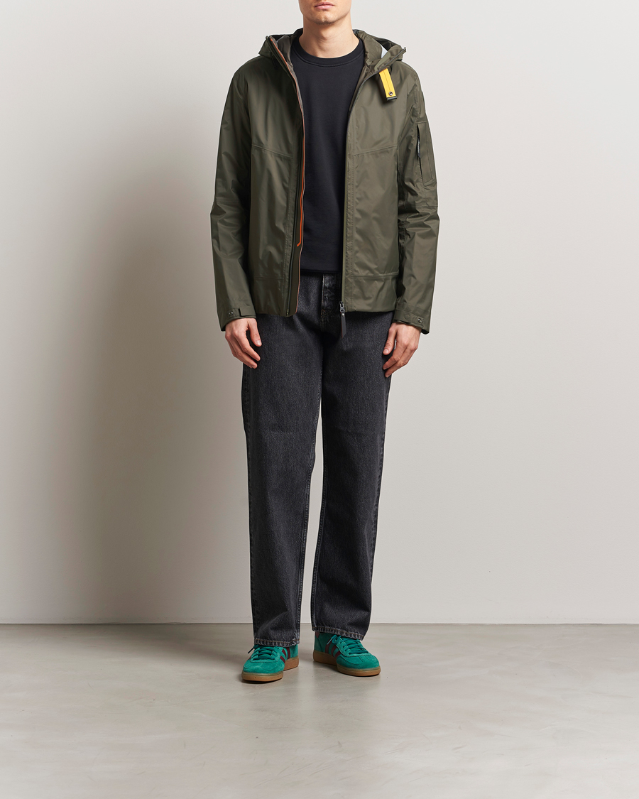 Men | Coats & Jackets | Parajumpers | Aso Rain Hooded Jacket Dark Mud