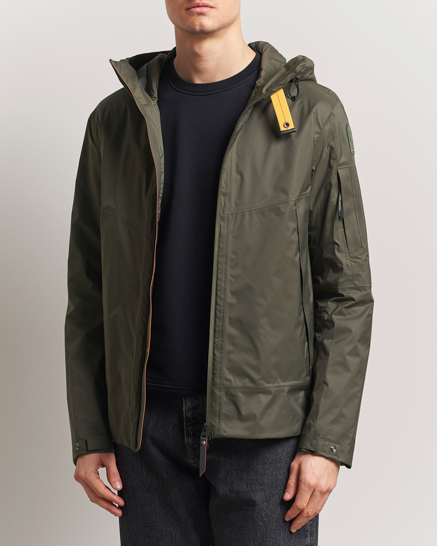 Men | Coats & Jackets | Parajumpers | Aso Rain Hooded Jacket Dark Mud