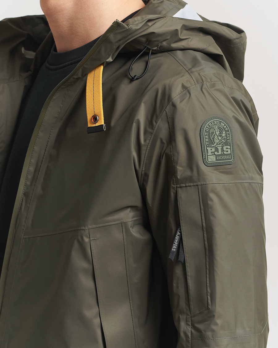 Men | Coats & Jackets | Parajumpers | Aso Rain Hooded Jacket Dark Mud