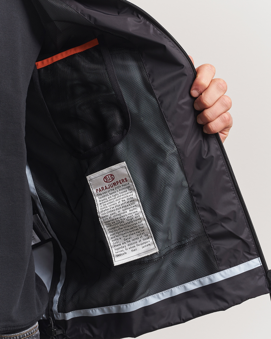 Men | Coats & Jackets | Parajumpers | Aso Rain Hooded Jacket Black