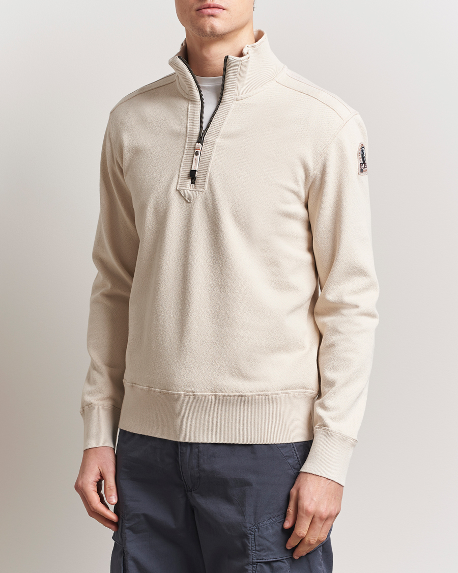 Men | Sweaters & Knitwear | Parajumpers | Lenard Groundfield Half Zip Antique White