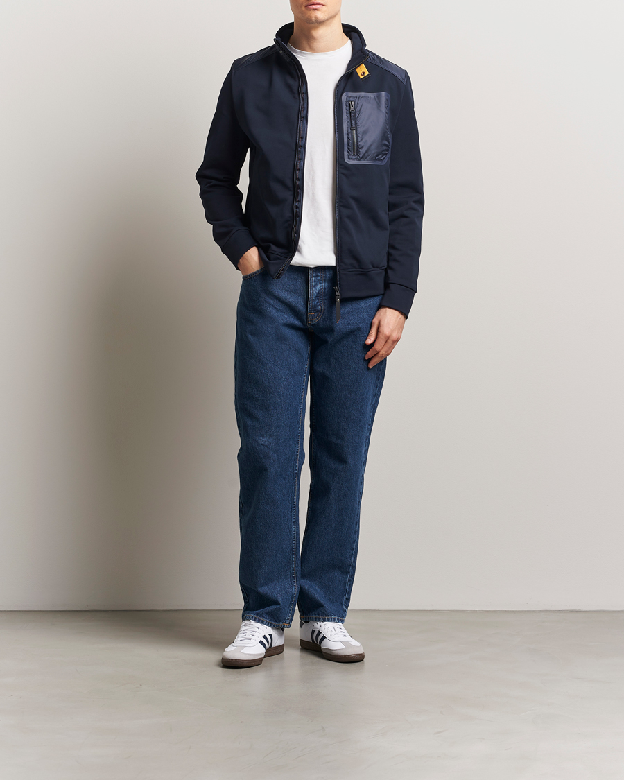 Men | Coats & Jackets | Parajumpers | London Hybrid Fleece Jacket Blue Navy
