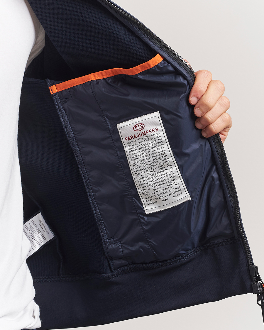 Men | Coats & Jackets | Parajumpers | London Hybrid Fleece Jacket Blue Navy