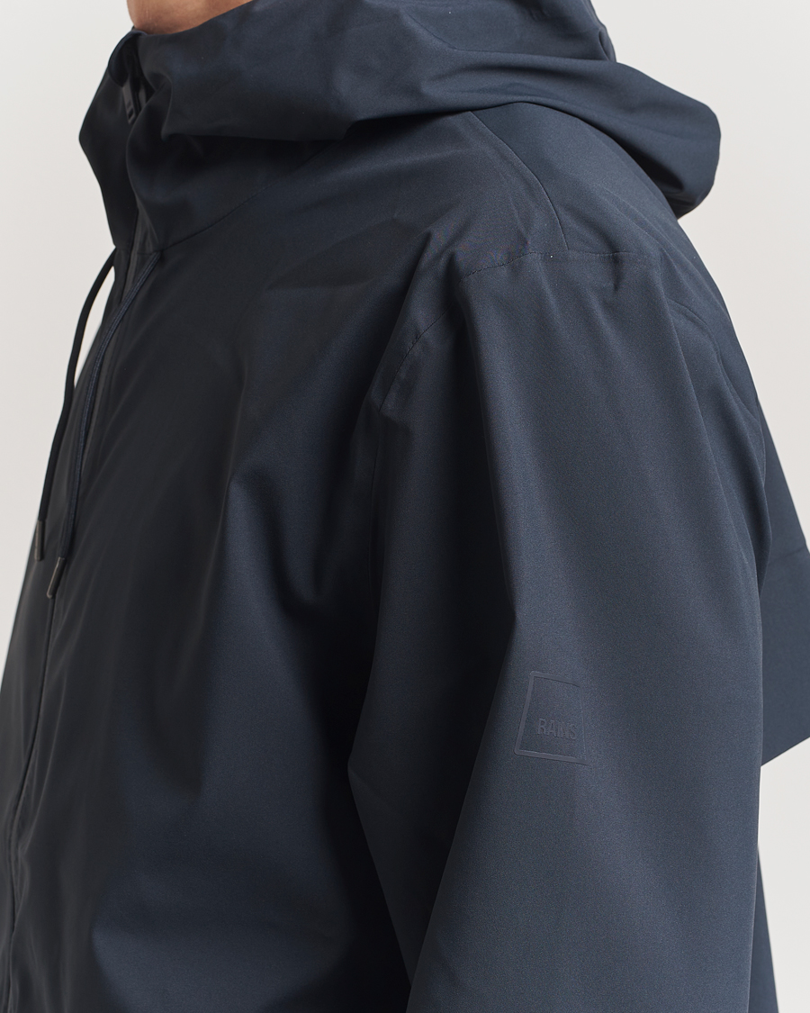 Men | Coats & Jackets | RAINS | Suva Hooded Waterproof Long Jacket Navy