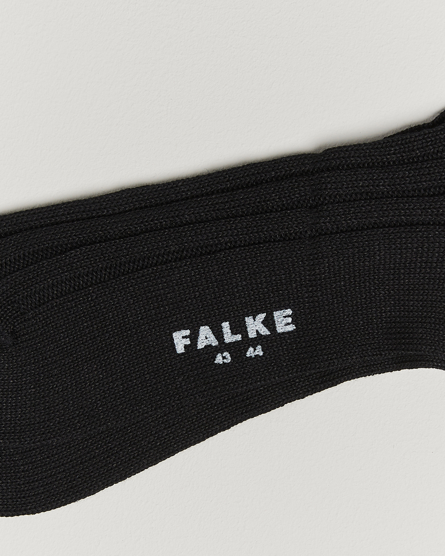 Men | Underwear & Socks | Falke | Bay Linen/Cotton Rib Sock Black
