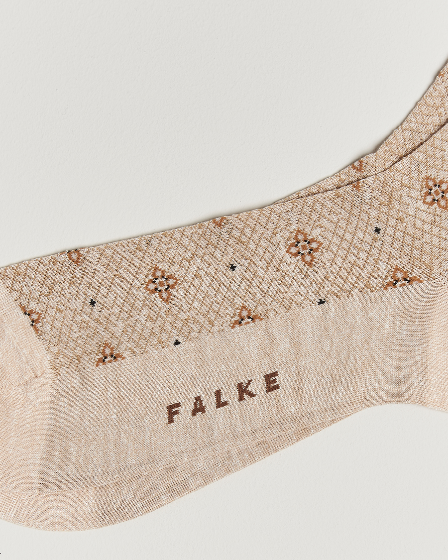 Men | Underwear & Socks | Falke | Mosaic Linen/Cotton Sock Creme