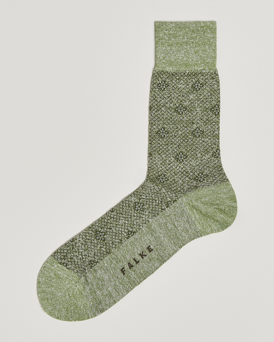 Men | Underwear & Socks | Falke | Mosaic Linen/Cotton Sock Kristall