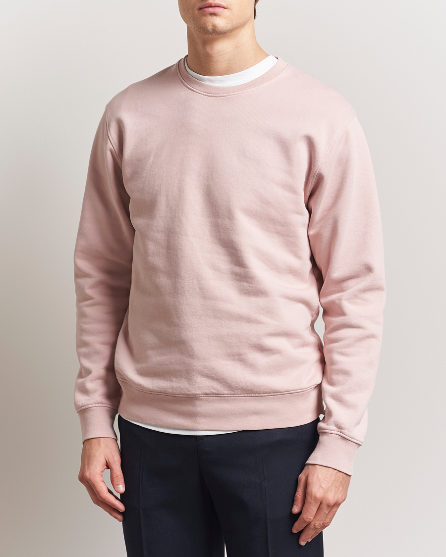 Men | Sweaters & Knitwear | Colorful Standard | Classic Organic Crew Neck Sweat Faded Pink