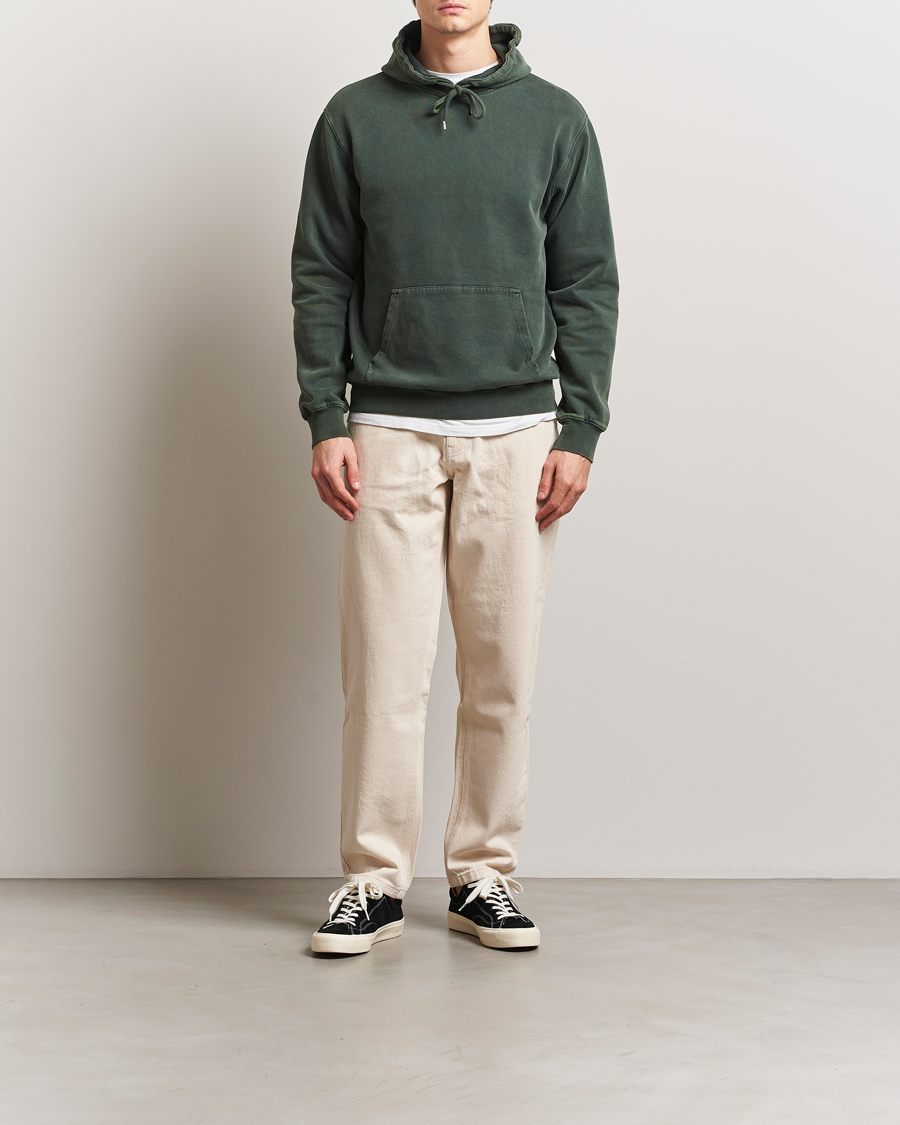 Men | Sweaters & Knitwear | Colorful Standard | Classic Organic Hood Midnight Forest