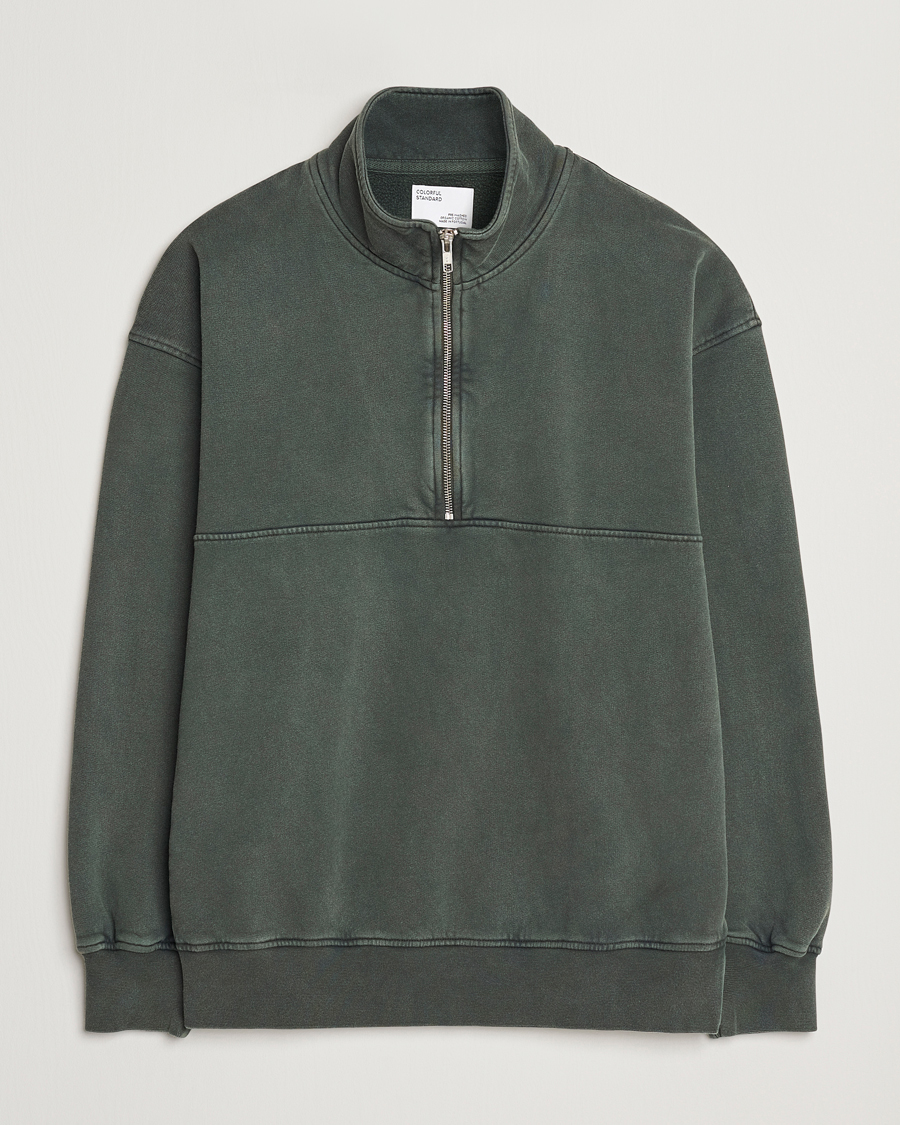 Men | Sweaters & Knitwear | Colorful Standard | Classic Organic Half-Zip Midnight Forest